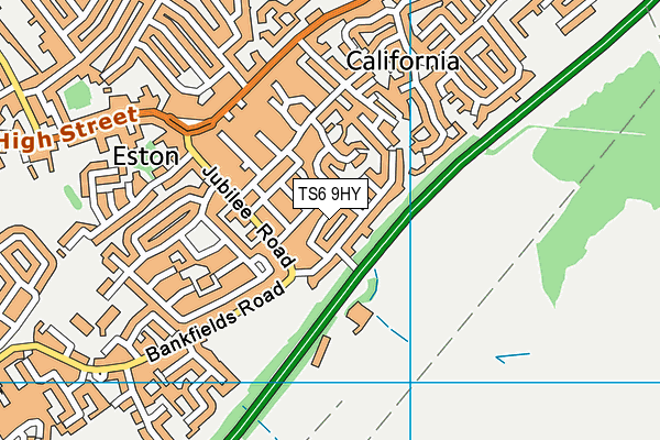 TS6 9HY map - OS VectorMap District (Ordnance Survey)