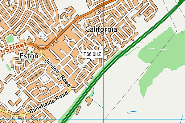 TS6 9HZ map - OS VectorMap District (Ordnance Survey)