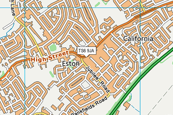TS6 9JA map - OS VectorMap District (Ordnance Survey)