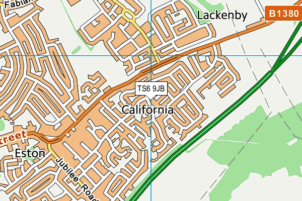 TS6 9JB map - OS VectorMap District (Ordnance Survey)