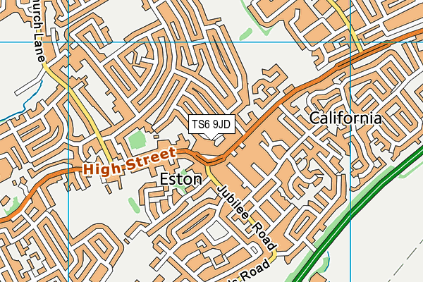 TS6 9JD map - OS VectorMap District (Ordnance Survey)