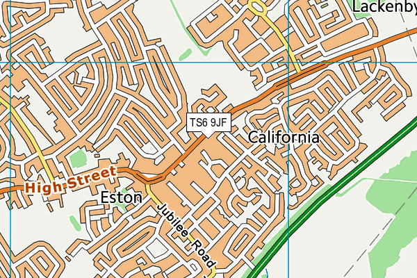 TS6 9JF map - OS VectorMap District (Ordnance Survey)