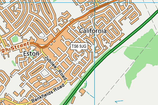TS6 9JG map - OS VectorMap District (Ordnance Survey)