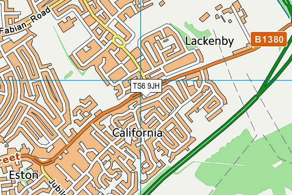 TS6 9JH map - OS VectorMap District (Ordnance Survey)