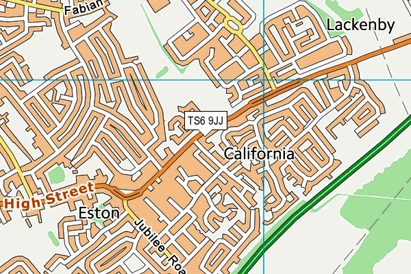 TS6 9JJ map - OS VectorMap District (Ordnance Survey)