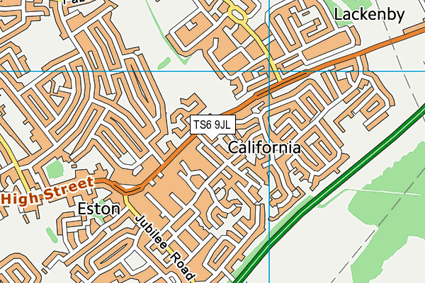 TS6 9JL map - OS VectorMap District (Ordnance Survey)