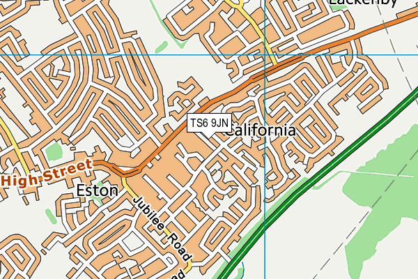 TS6 9JN map - OS VectorMap District (Ordnance Survey)