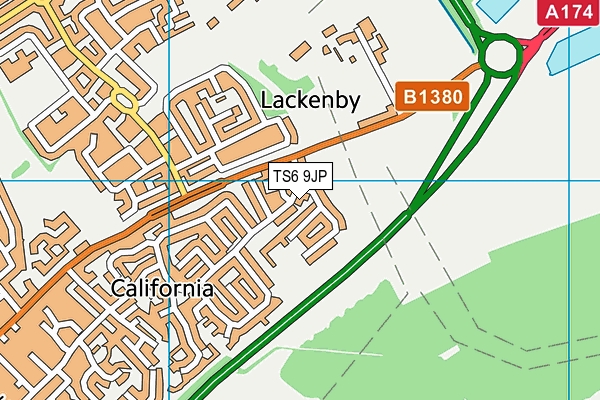 TS6 9JP map - OS VectorMap District (Ordnance Survey)