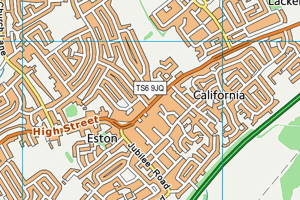 TS6 9JQ map - OS VectorMap District (Ordnance Survey)