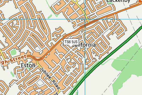 TS6 9JS map - OS VectorMap District (Ordnance Survey)