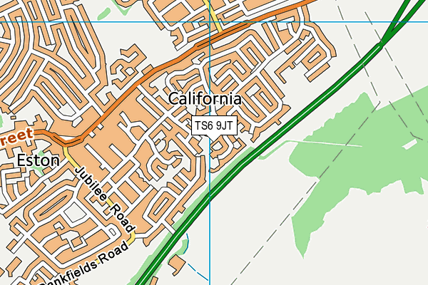 TS6 9JT map - OS VectorMap District (Ordnance Survey)