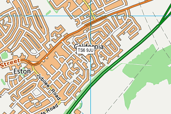 TS6 9JU map - OS VectorMap District (Ordnance Survey)