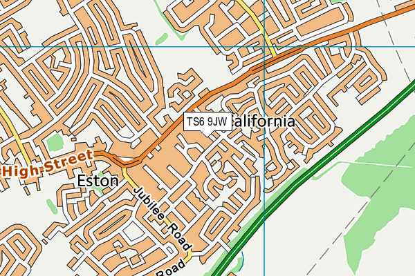 TS6 9JW map - OS VectorMap District (Ordnance Survey)