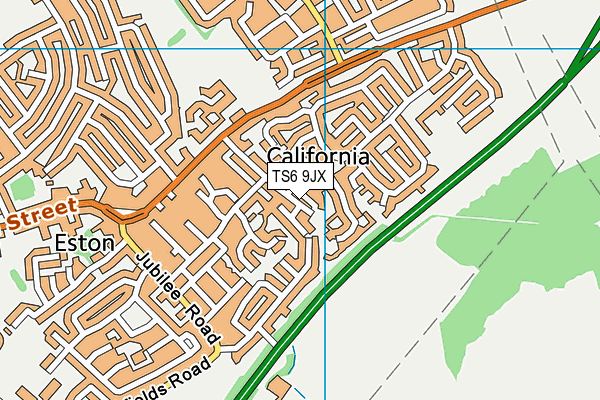 TS6 9JX map - OS VectorMap District (Ordnance Survey)