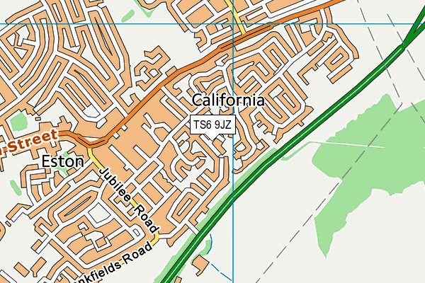 TS6 9JZ map - OS VectorMap District (Ordnance Survey)