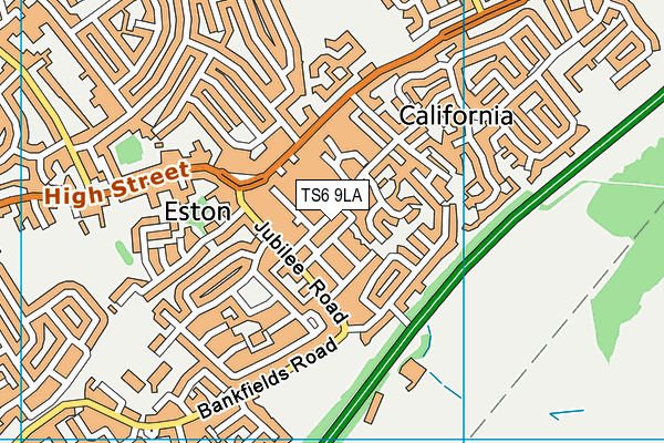 TS6 9LA map - OS VectorMap District (Ordnance Survey)