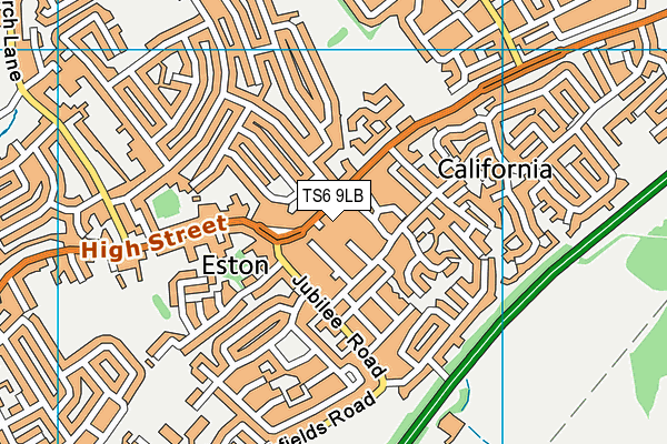 TS6 9LB map - OS VectorMap District (Ordnance Survey)