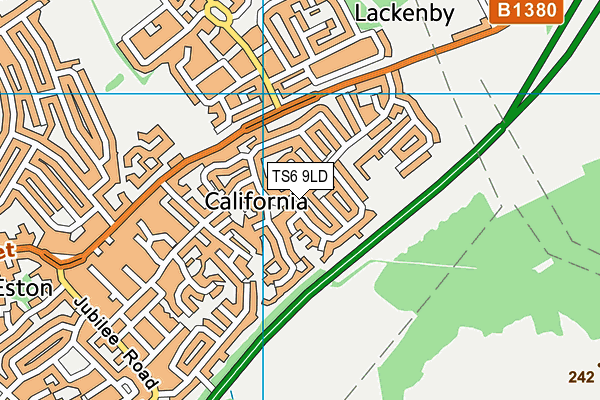 TS6 9LD map - OS VectorMap District (Ordnance Survey)