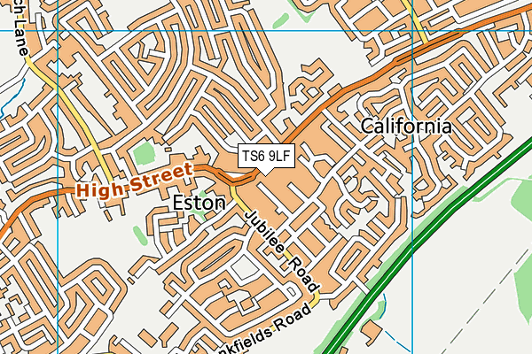 TS6 9LF map - OS VectorMap District (Ordnance Survey)