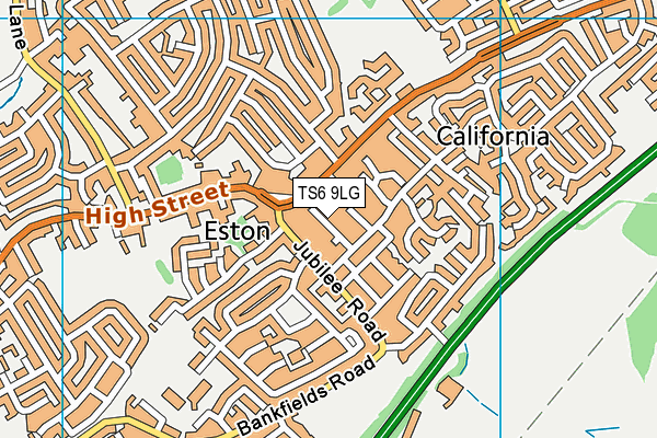 TS6 9LG map - OS VectorMap District (Ordnance Survey)