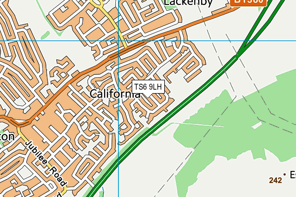 TS6 9LH map - OS VectorMap District (Ordnance Survey)