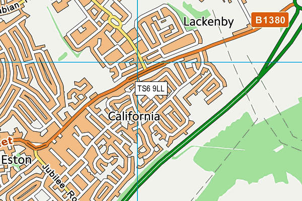 TS6 9LL map - OS VectorMap District (Ordnance Survey)