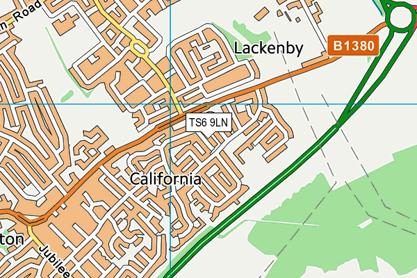 TS6 9LN map - OS VectorMap District (Ordnance Survey)