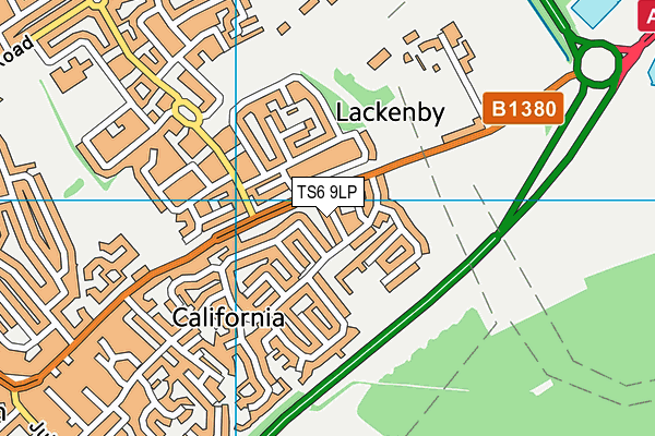 TS6 9LP map - OS VectorMap District (Ordnance Survey)