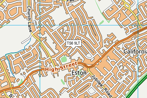TS6 9LT map - OS VectorMap District (Ordnance Survey)