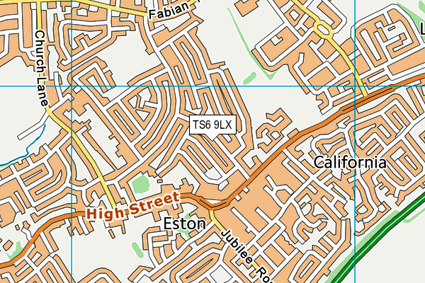 TS6 9LX map - OS VectorMap District (Ordnance Survey)