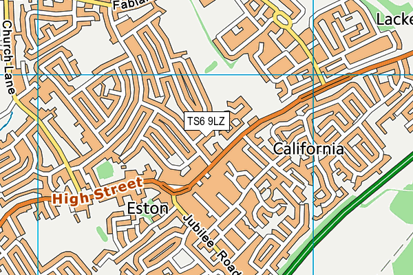 TS6 9LZ map - OS VectorMap District (Ordnance Survey)