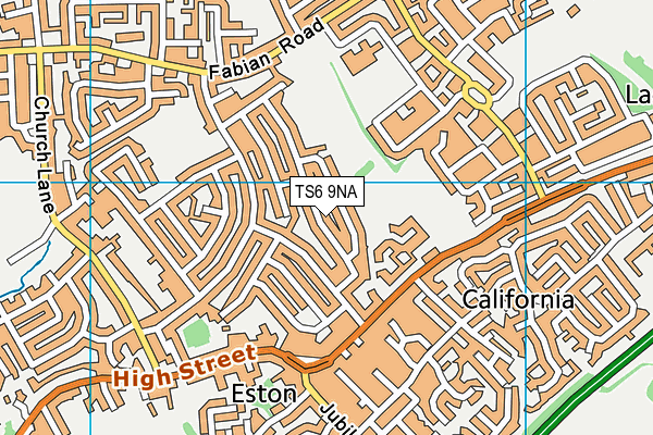 TS6 9NA map - OS VectorMap District (Ordnance Survey)