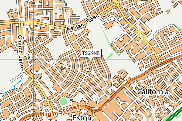 TS6 9NB map - OS VectorMap District (Ordnance Survey)
