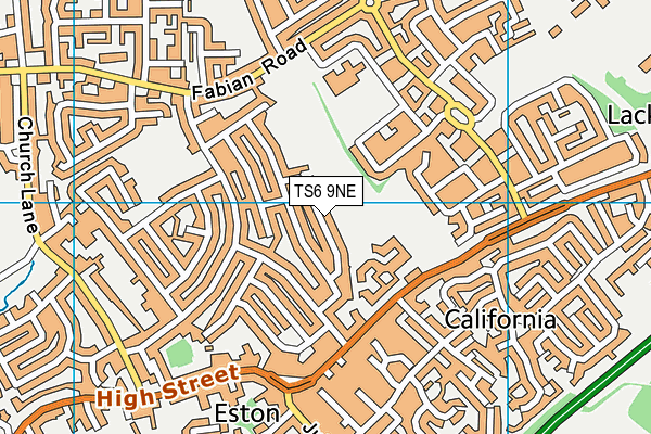 TS6 9NE map - OS VectorMap District (Ordnance Survey)