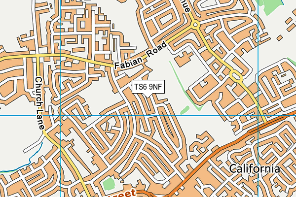 TS6 9NF map - OS VectorMap District (Ordnance Survey)