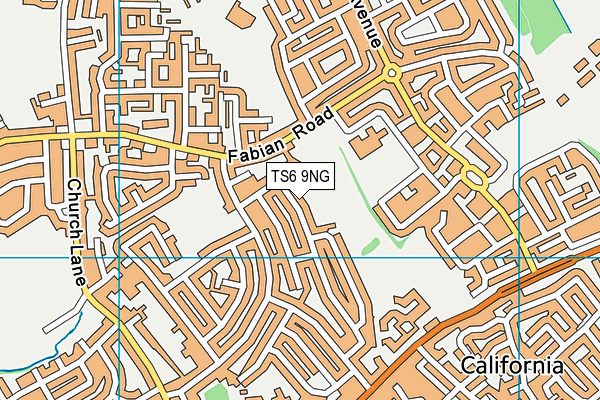 TS6 9NG map - OS VectorMap District (Ordnance Survey)