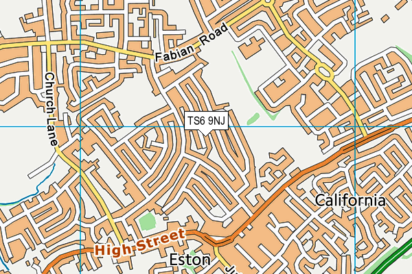 TS6 9NJ map - OS VectorMap District (Ordnance Survey)
