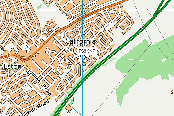 TS6 9NP map - OS VectorMap District (Ordnance Survey)