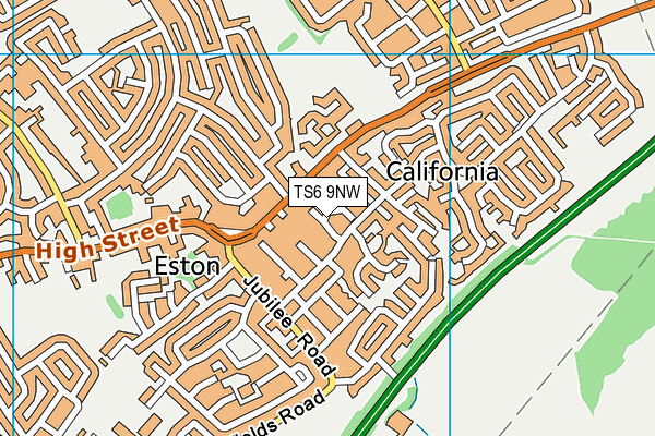 TS6 9NW map - OS VectorMap District (Ordnance Survey)