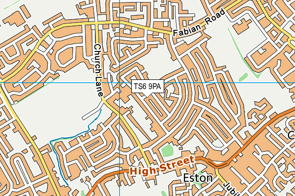 TS6 9PA map - OS VectorMap District (Ordnance Survey)