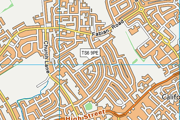 TS6 9PE map - OS VectorMap District (Ordnance Survey)