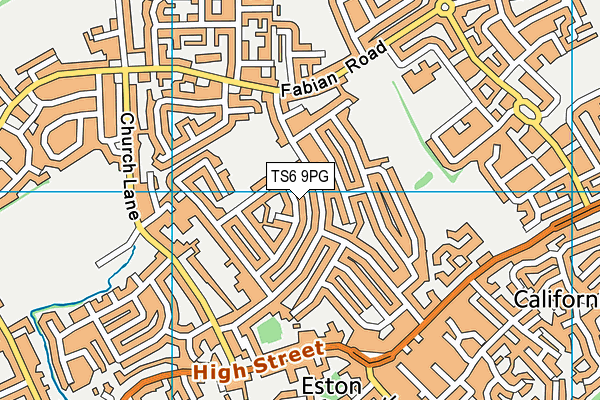 TS6 9PG map - OS VectorMap District (Ordnance Survey)