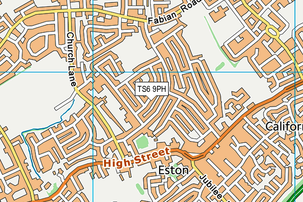 TS6 9PH map - OS VectorMap District (Ordnance Survey)