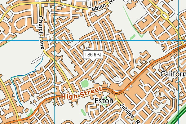 TS6 9PJ map - OS VectorMap District (Ordnance Survey)