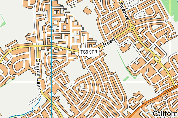 TS6 9PR map - OS VectorMap District (Ordnance Survey)