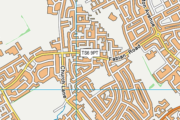 TS6 9PT map - OS VectorMap District (Ordnance Survey)