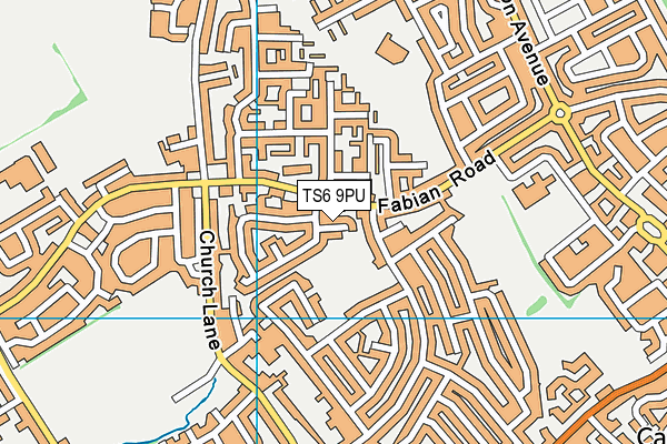 TS6 9PU map - OS VectorMap District (Ordnance Survey)