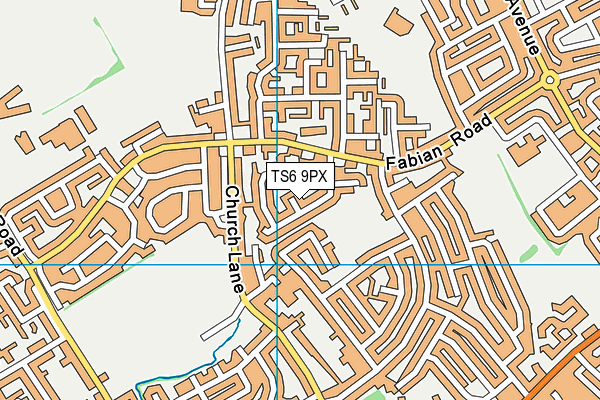 TS6 9PX map - OS VectorMap District (Ordnance Survey)