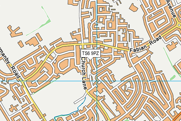 TS6 9PZ map - OS VectorMap District (Ordnance Survey)