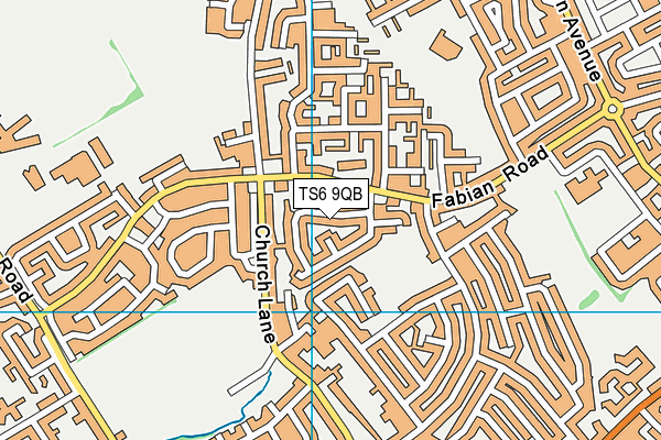 TS6 9QB map - OS VectorMap District (Ordnance Survey)